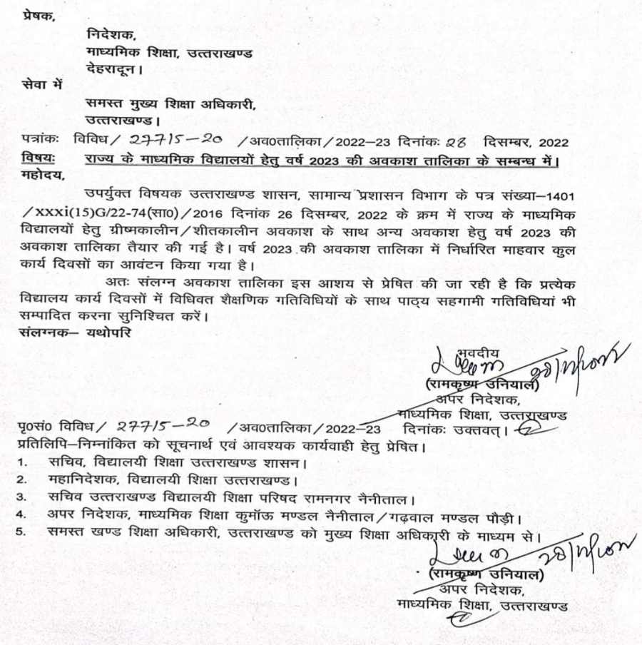 School Holidays in 2023: उत्तराखंड में नए साल में इतने दिन बंद रहेंगे स्कूल, जारी हुई छुट्टियों की लिस्ट