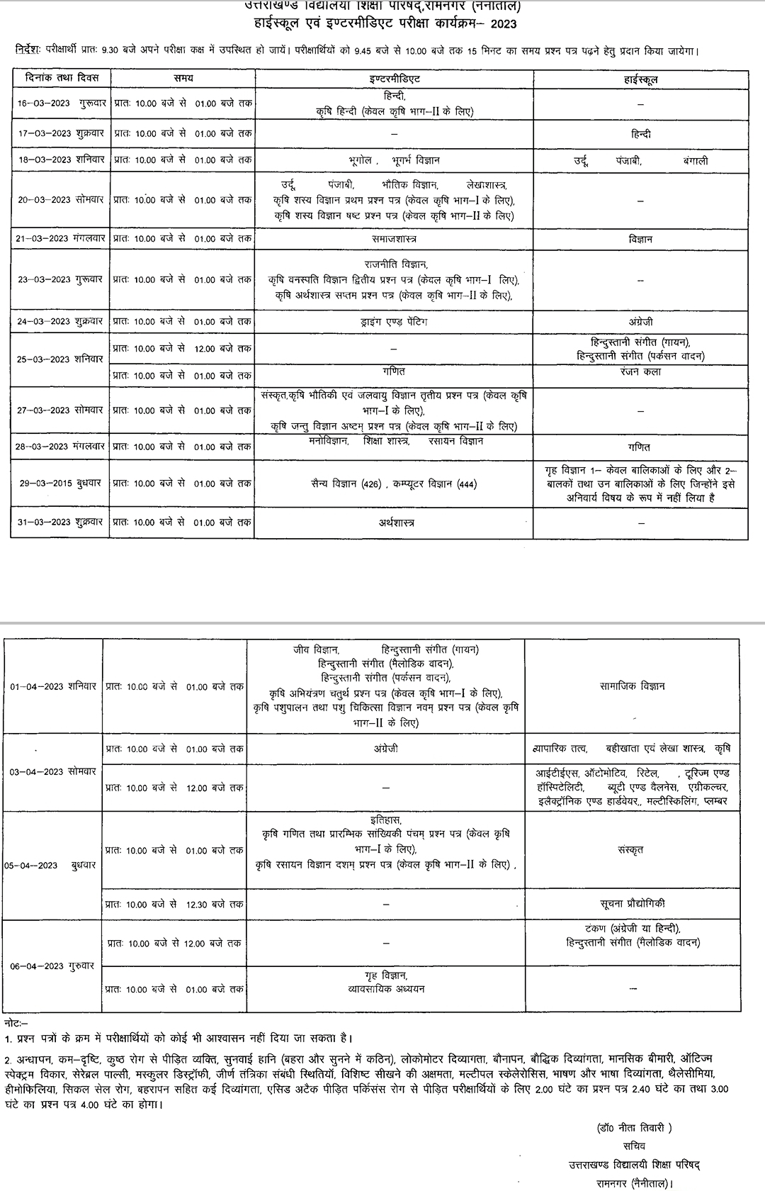 उत्तराखंड: बोर्ड परीक्षा का कार्यक्रम जारी, इस दिन से शुरू होंगे एग्जाम, देखिए पूरी डेटशीट..